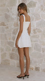 Malina Mini Dress White Polka