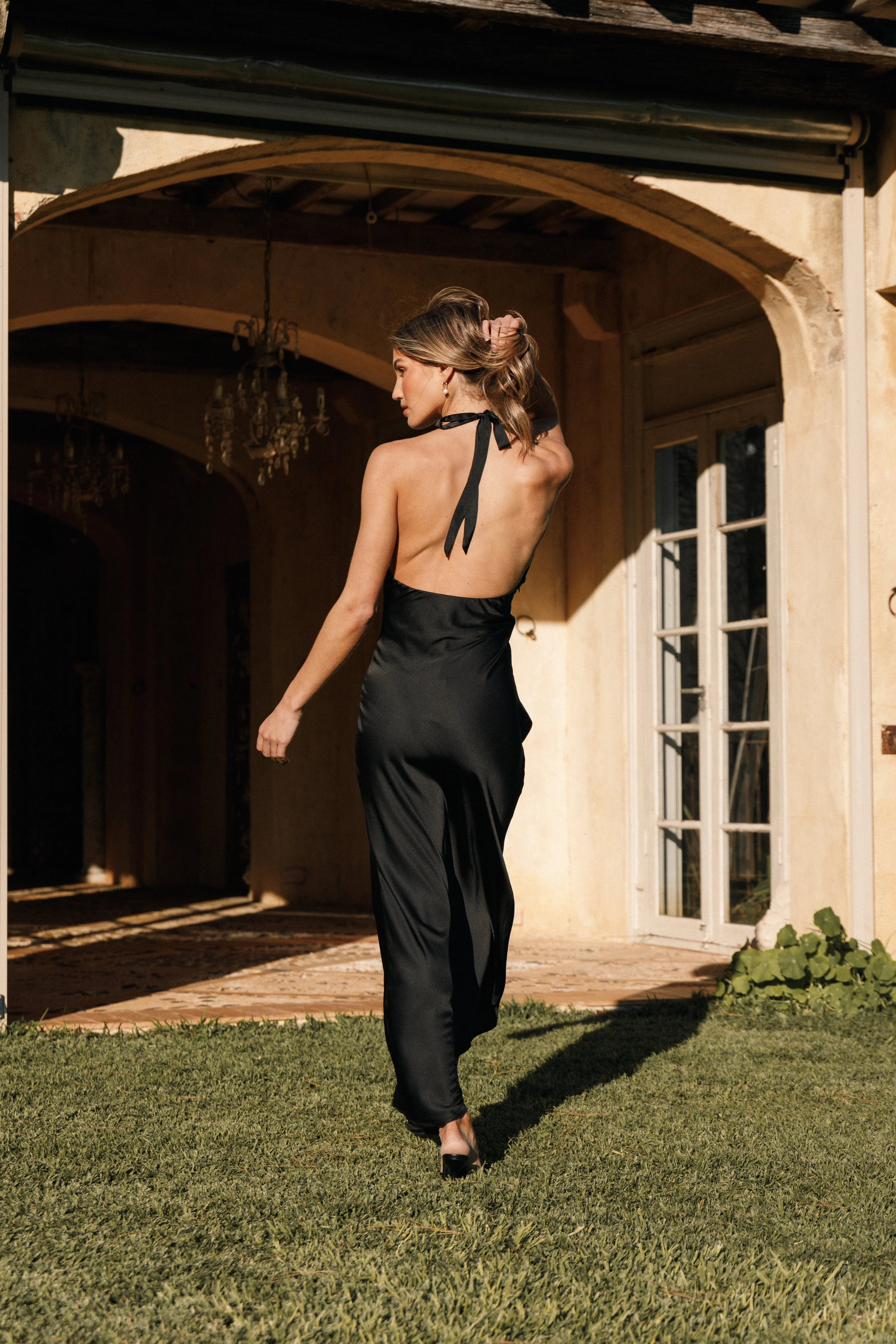 Kalina Halterneck Maxi Dress Black