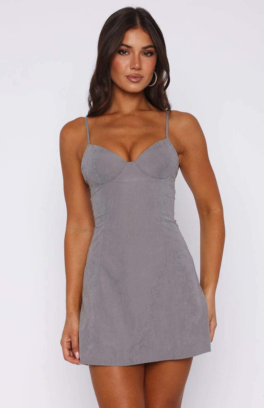 Excuse Me Darling Mini Dress Grey