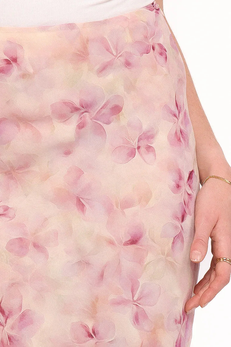 Giarda Maxi Skirt Pink Floral