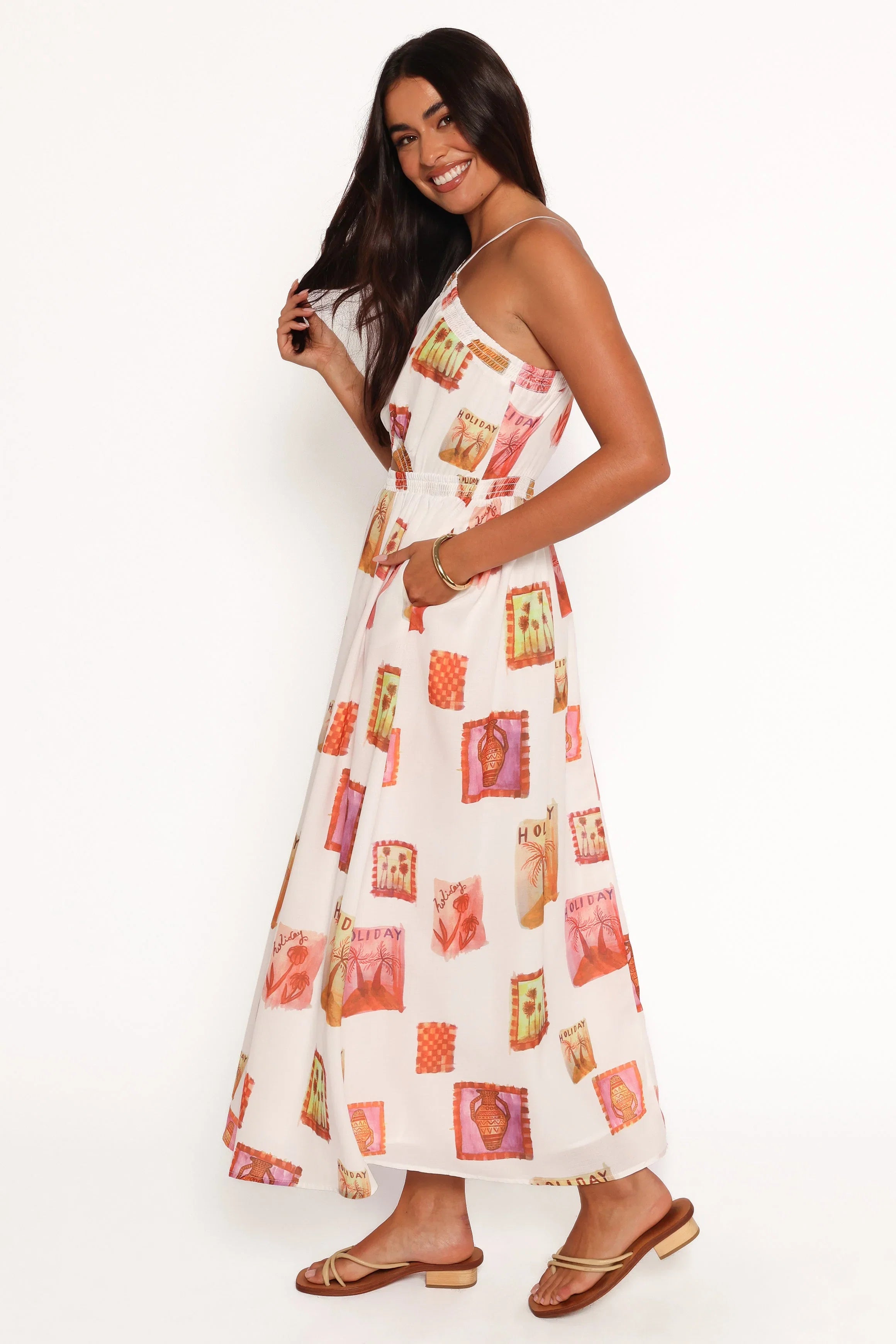 Madi Maxi Dress White Multi