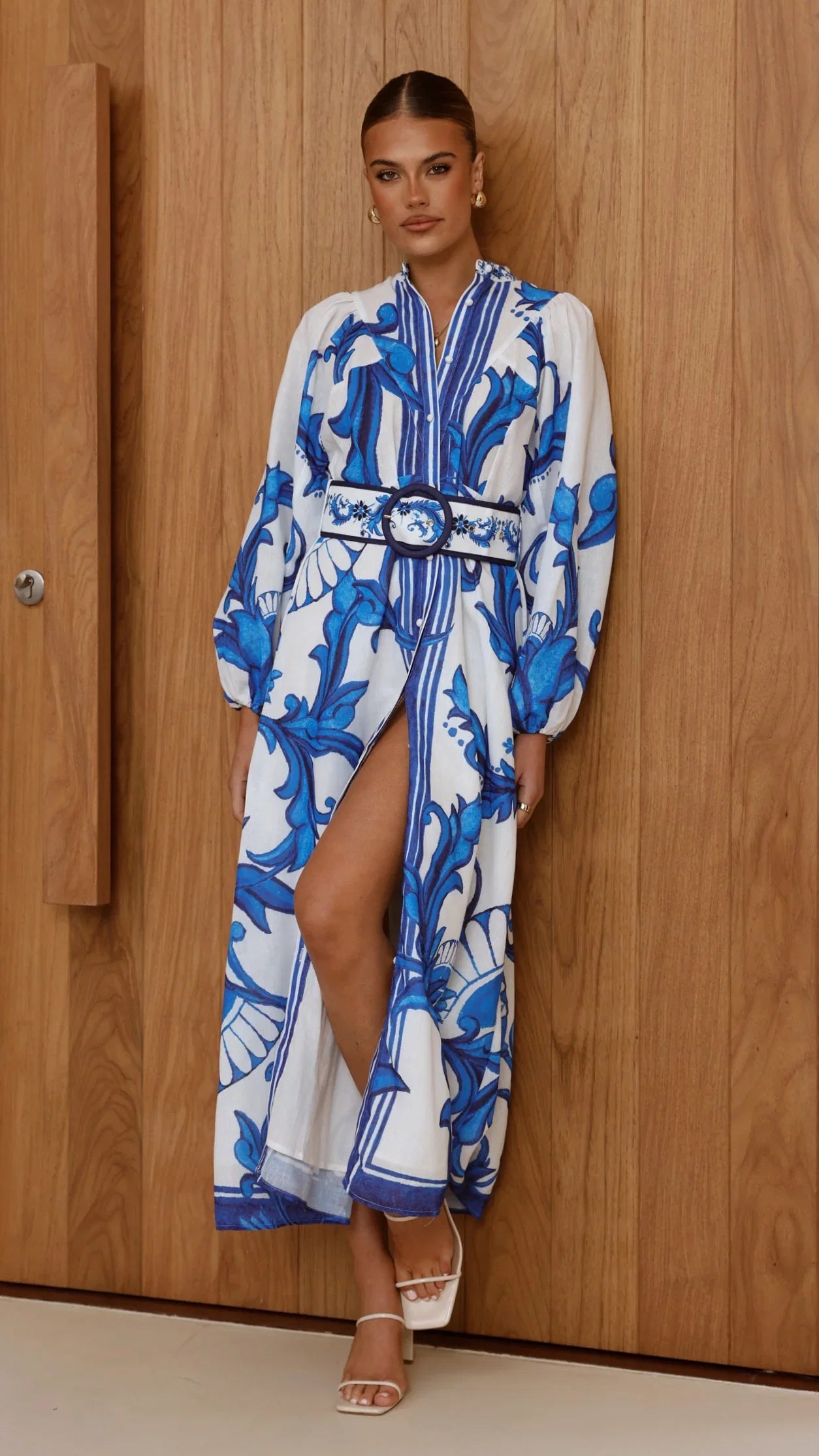 Carmal Long Sleeve Maxi Dress Paradise