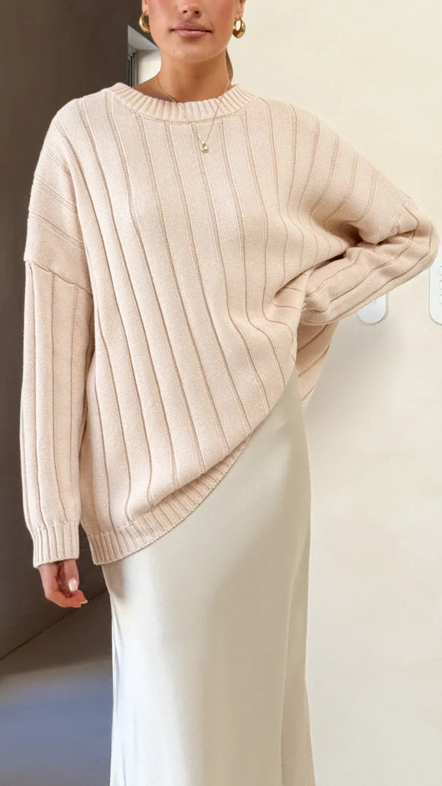 Naiva Oversized Knit Cream