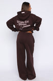 Verano Sixteen Lilia Wide Leg Sweatpants Chocolate