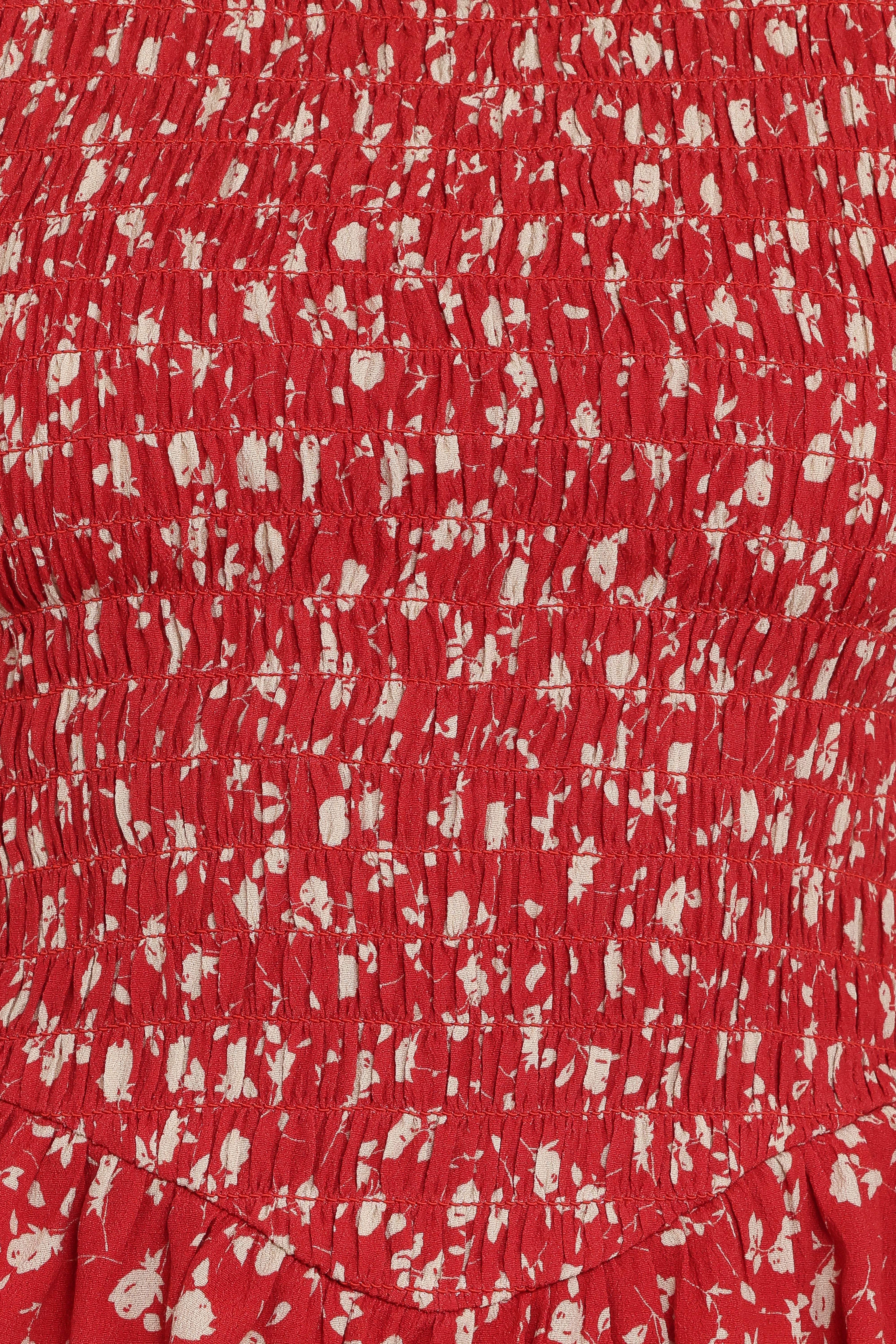 Zoella Peplum Top Red Floral