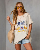 Long Live Rodeo Distressed Oversized Graphic Tee