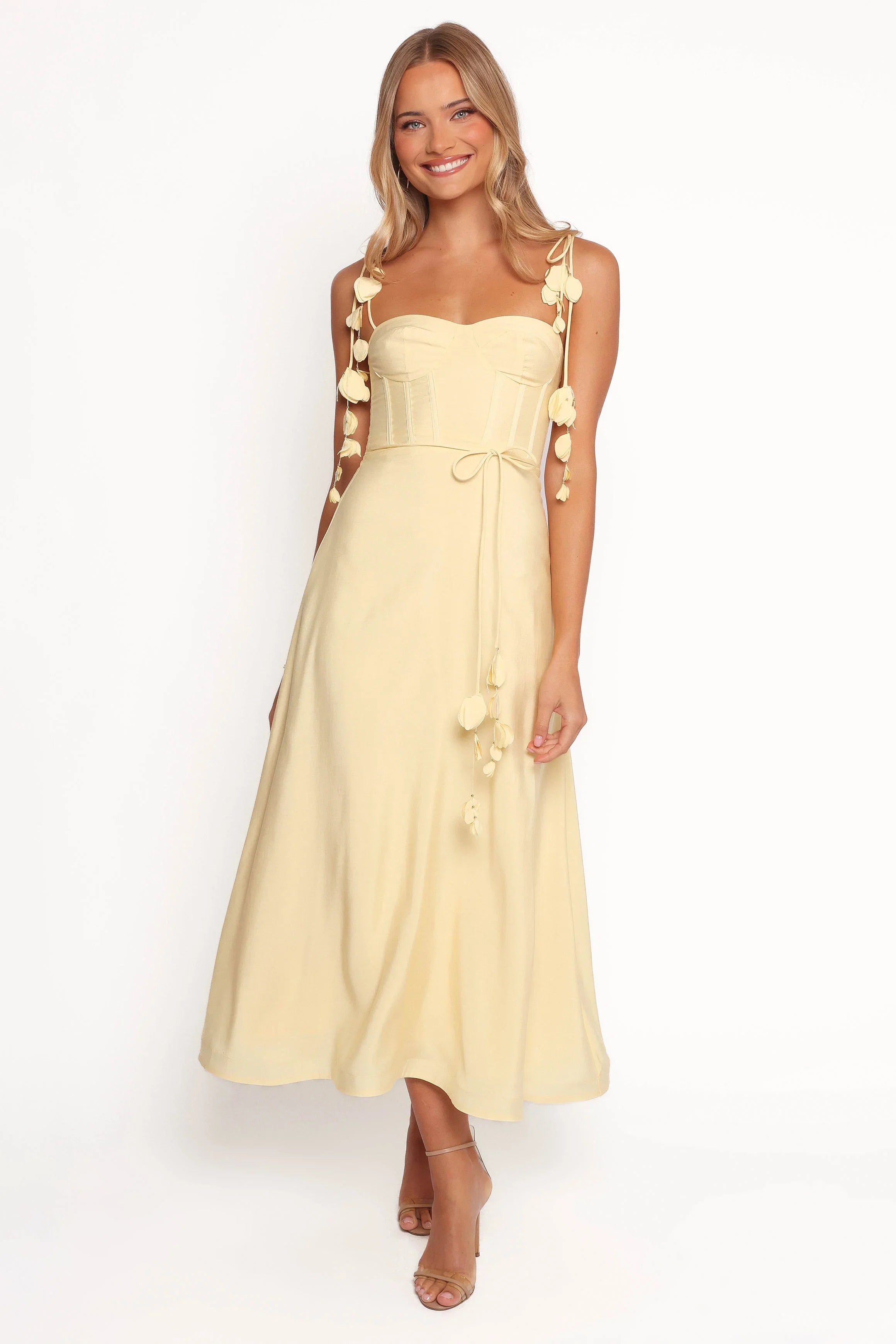Della Midi Dress Yellow
