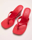 Joellen Vegan Leather Wedge Sandals