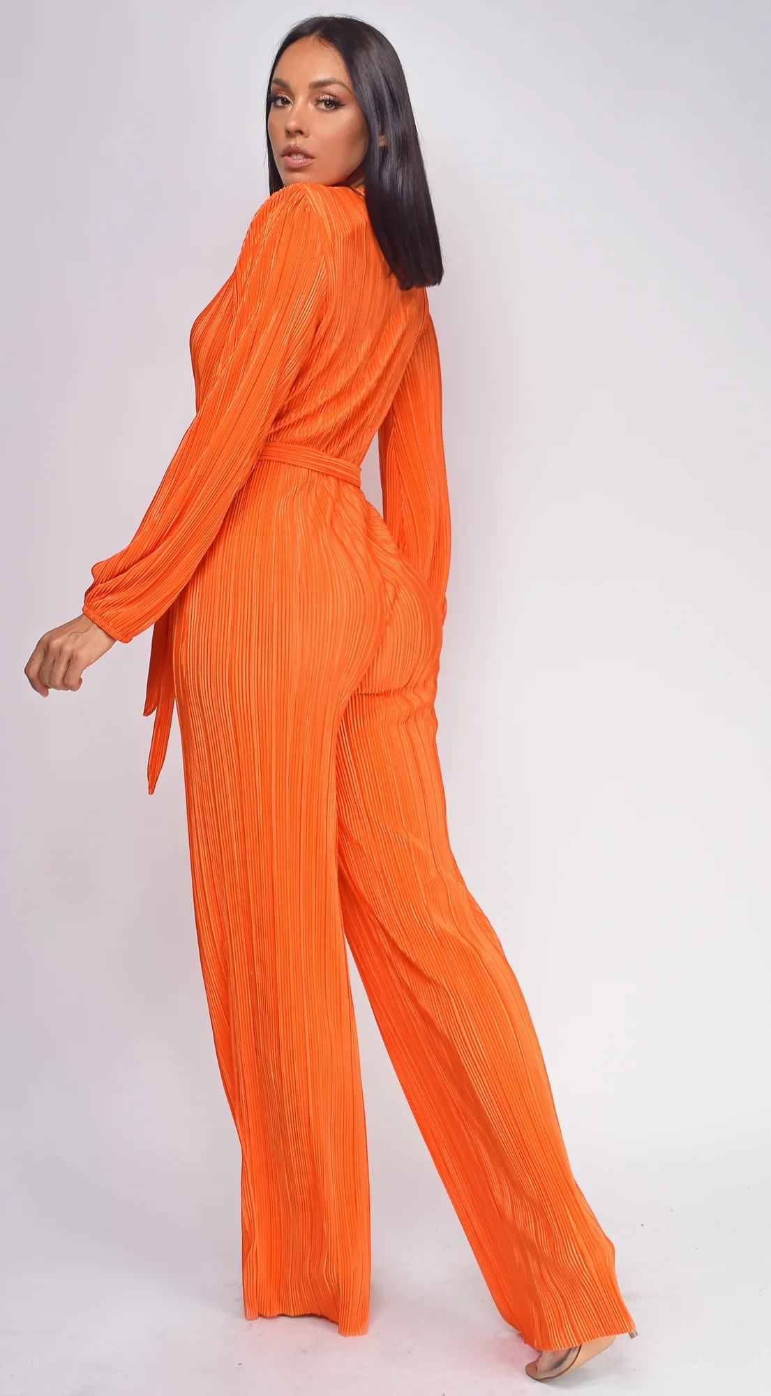 Juna Surplice Jumpsuit Orange
