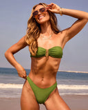 Kendalyn Ribbed Bandeau Bikini Top