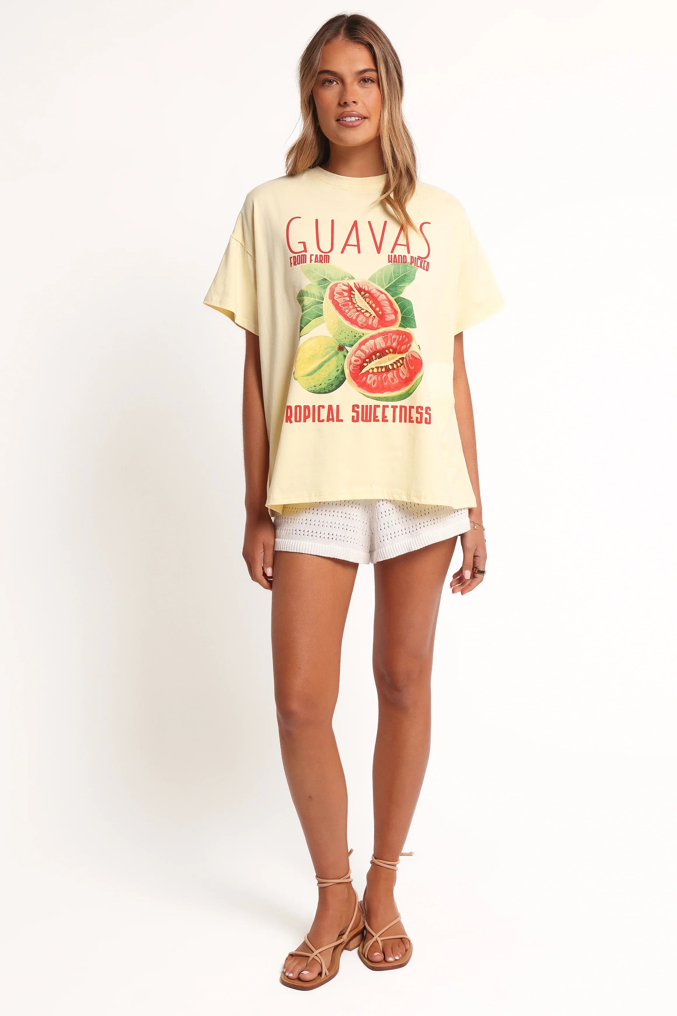 Guavas Graphic Tee Pale Yellow
