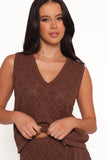 Palma Knit Top Chocolate