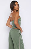 Cant Help The Feeling Halter Top Khaki