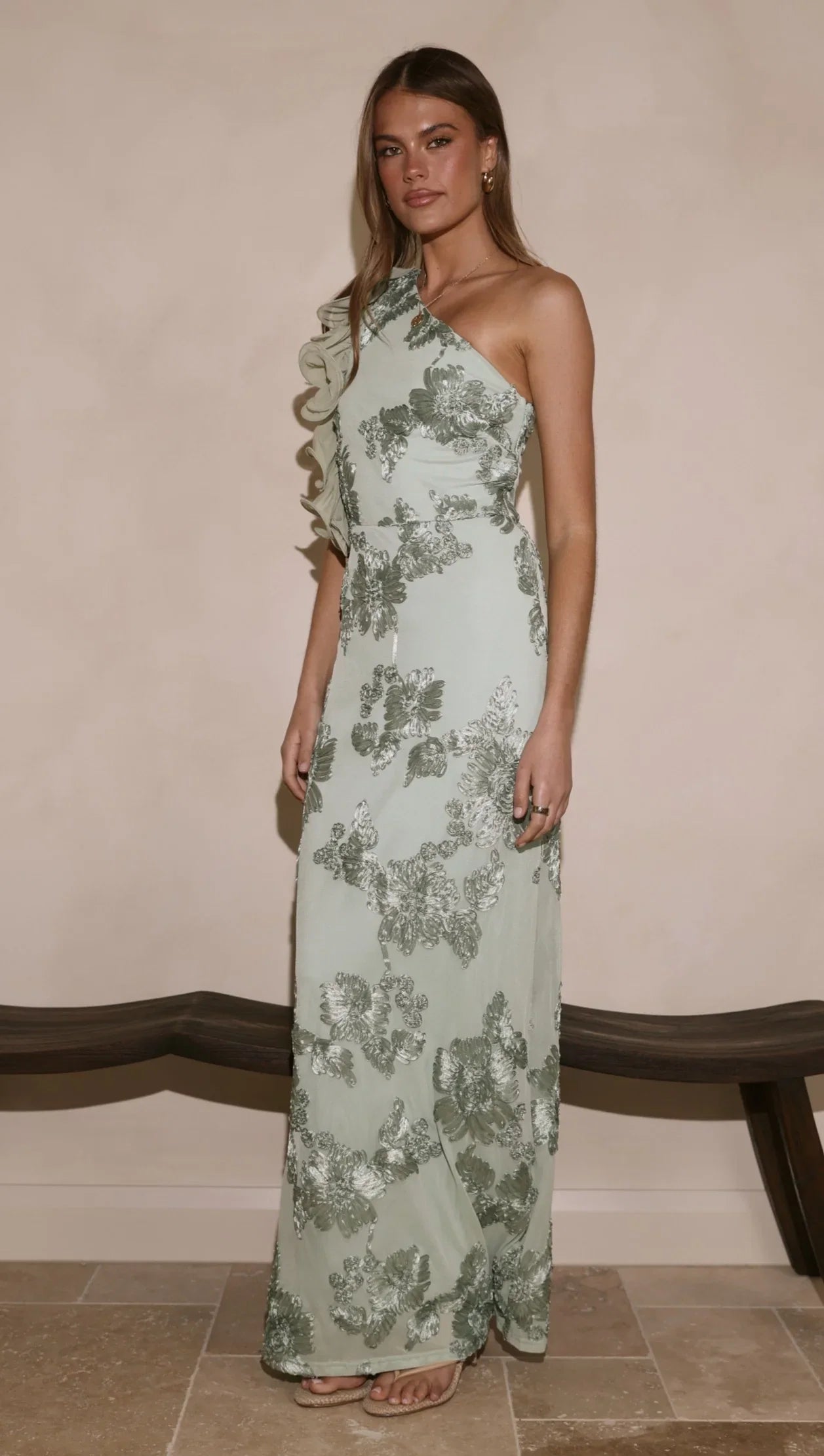 Darlee Maxi Dress Sage Floral