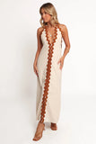 Quinley Maxi Dress Brown Cream