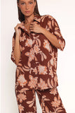 Samira Short Sleeve Shirt Orange Floral