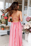 Madam Midi Dress Pink Stripe