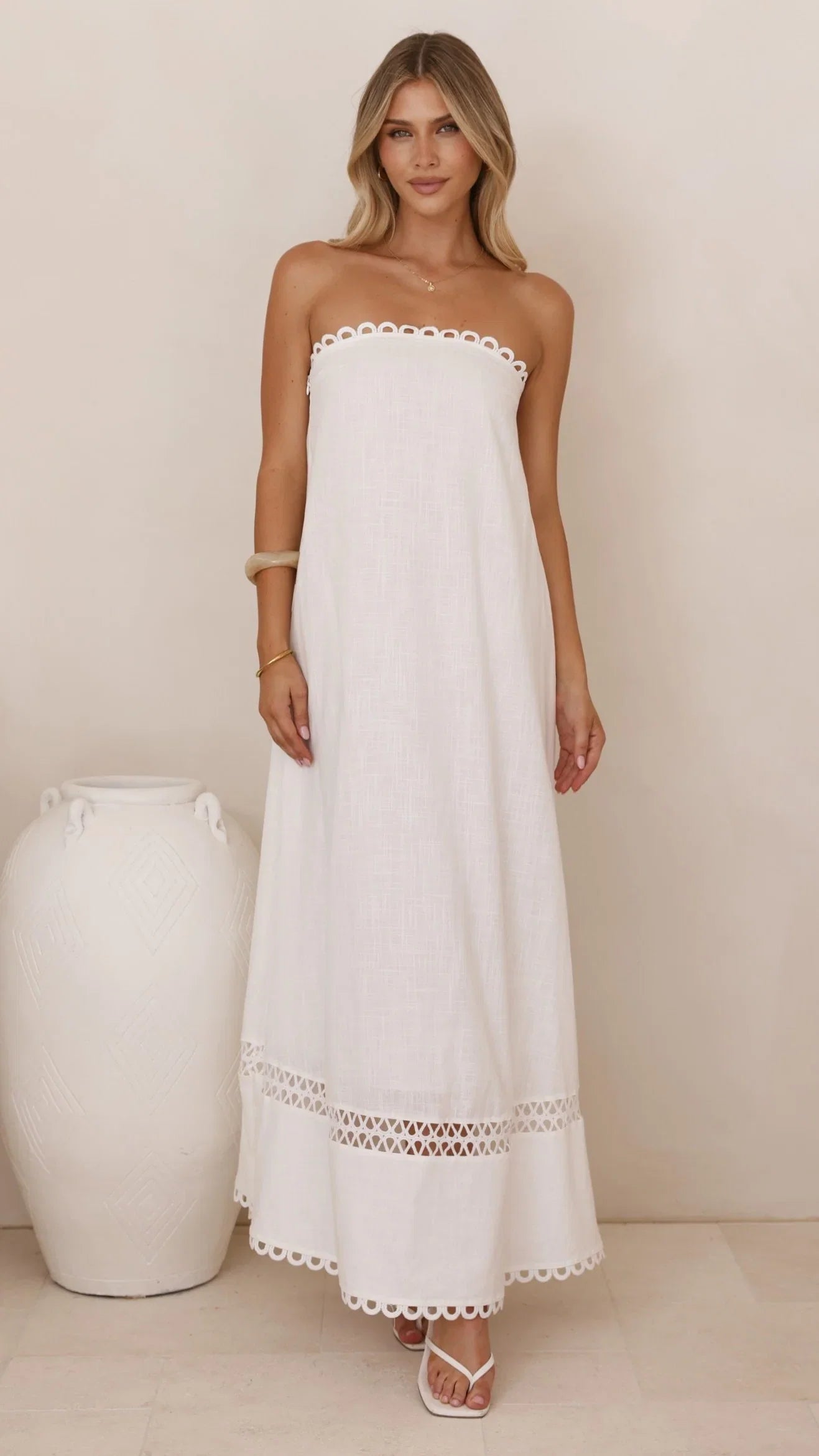 Sandra Maxi Dress White