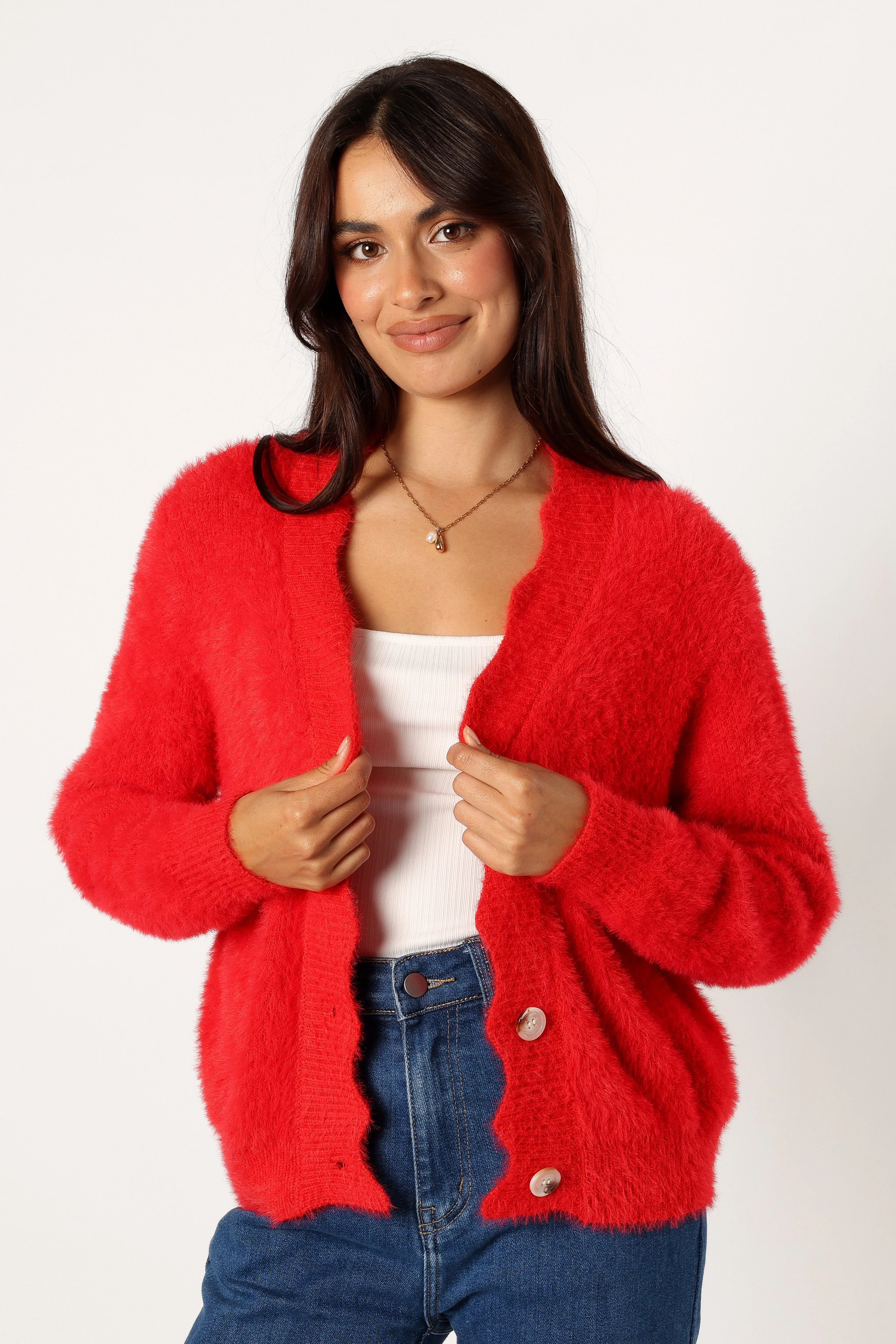 Clara Cardigan Red