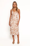 Franny Midi Dress Cream Brown Floral