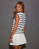 Luce Striped Sleeveless Top