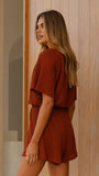 Loula Playsuit Rust