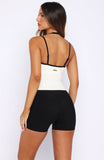 Power Boost Active Tank Cream Black