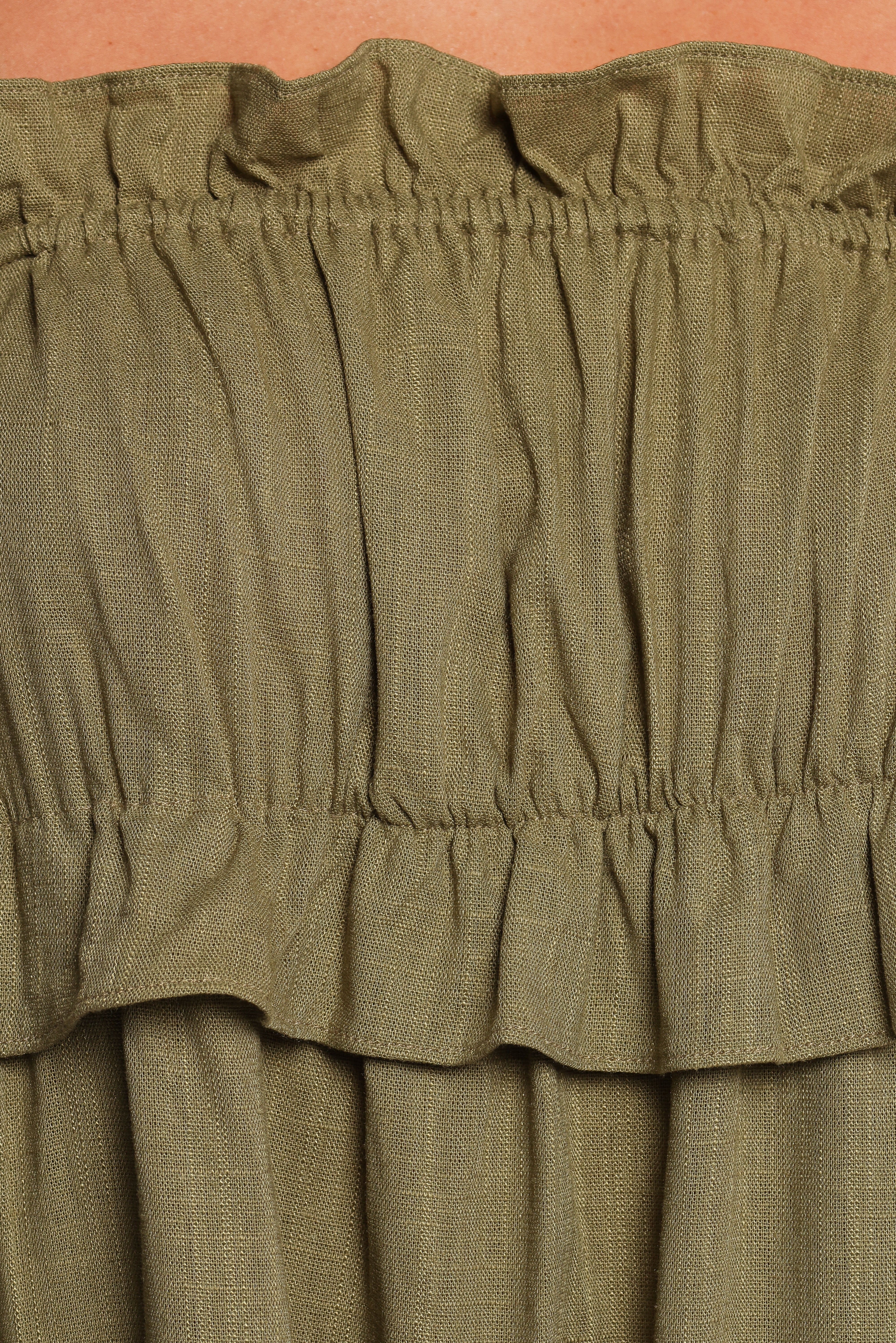 Orion Frill Strap Mini Dress Olive
