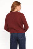 Wilde Bow Front Cardigan Burgundy