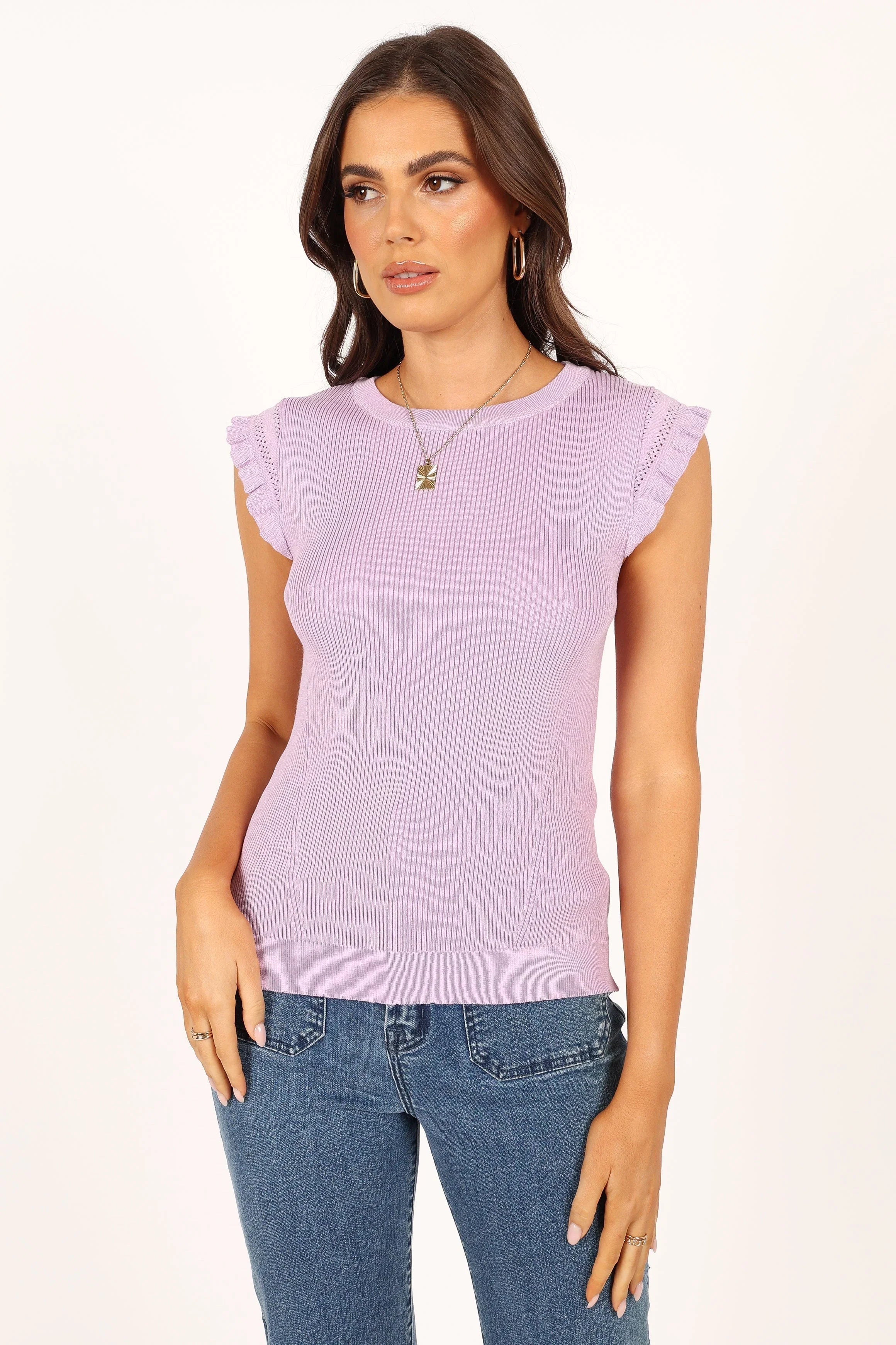 Henderson Knit Top Lilac