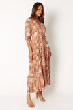 Kelda Dress Tan Floral