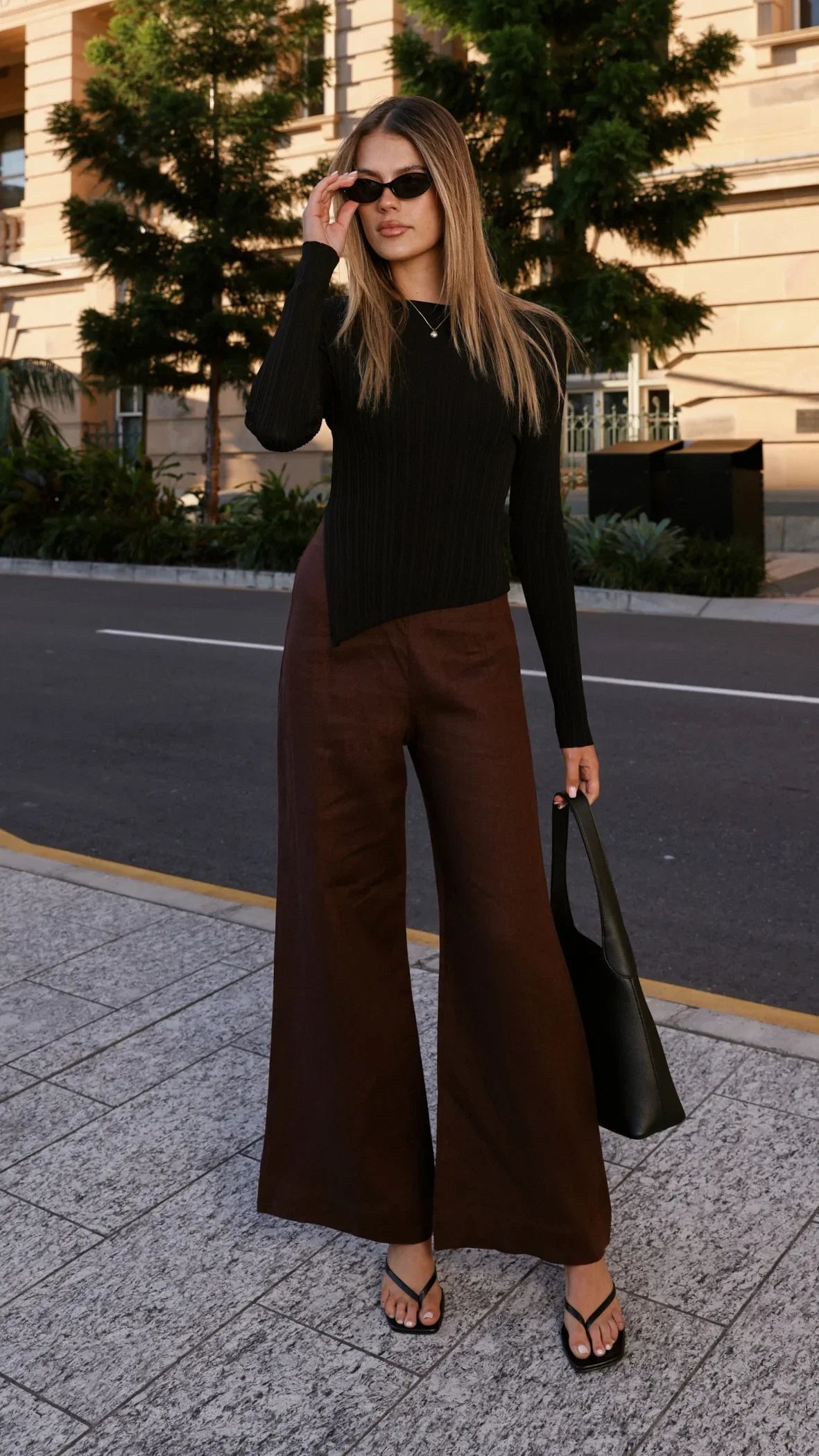 Isla Long Sleeve Top Black