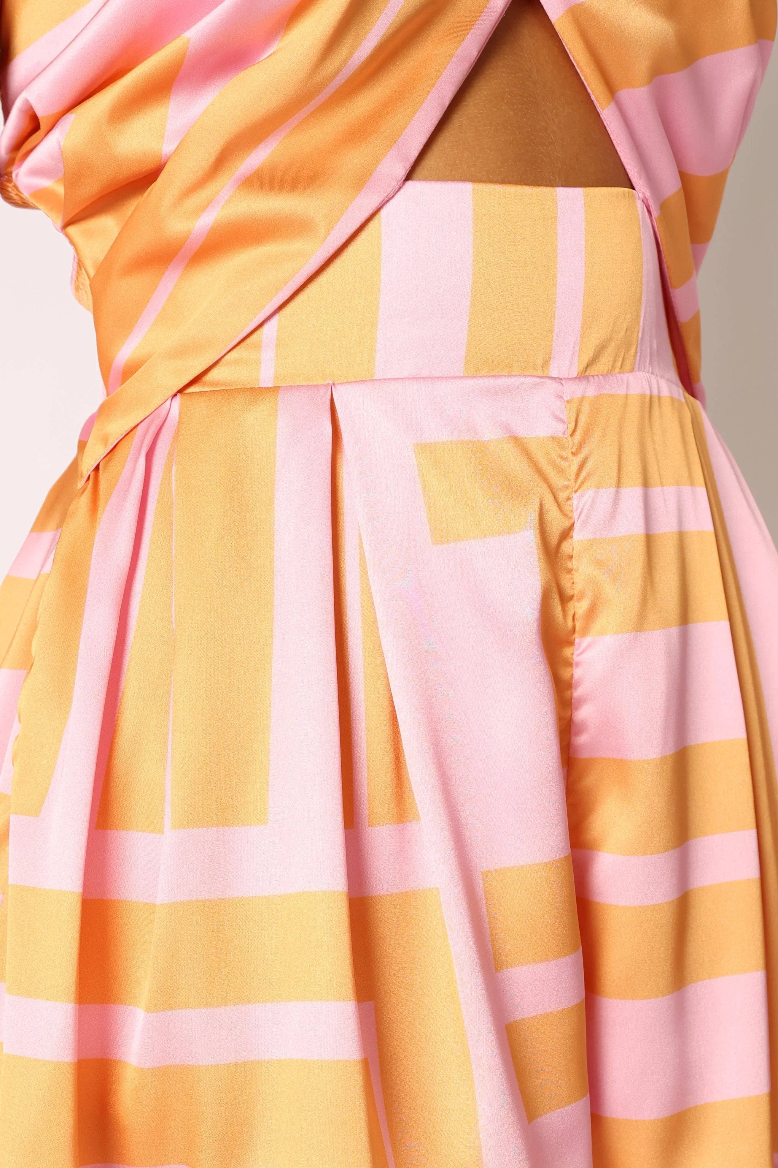 Primrose Halter Romper Pink Orange