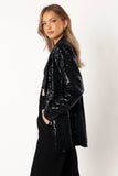 Delaney Sequin Blazer Black