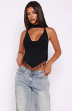 Eyes For You Halter Top Black