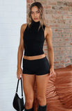 Dont Save Her Low Rise Shorts Black