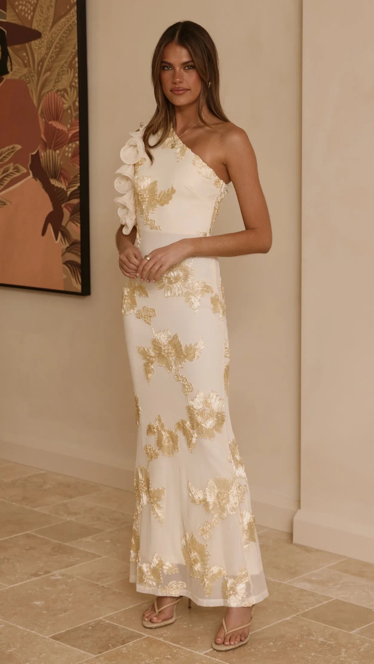 Darlee Maxi Dress Yellow Floral