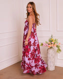 Romantic Aura Floral A Line Maxi Dress