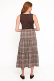 Campbell Tiered Maxi Skirt Juno Check