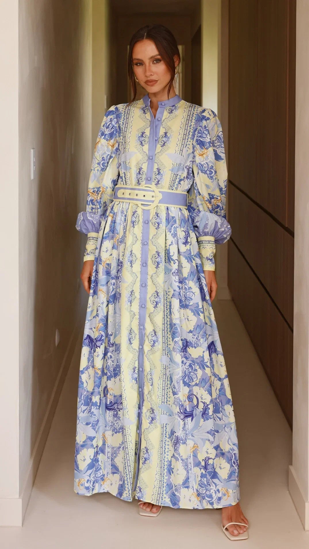 Kalliope Maxi Dress Blue Yellow
