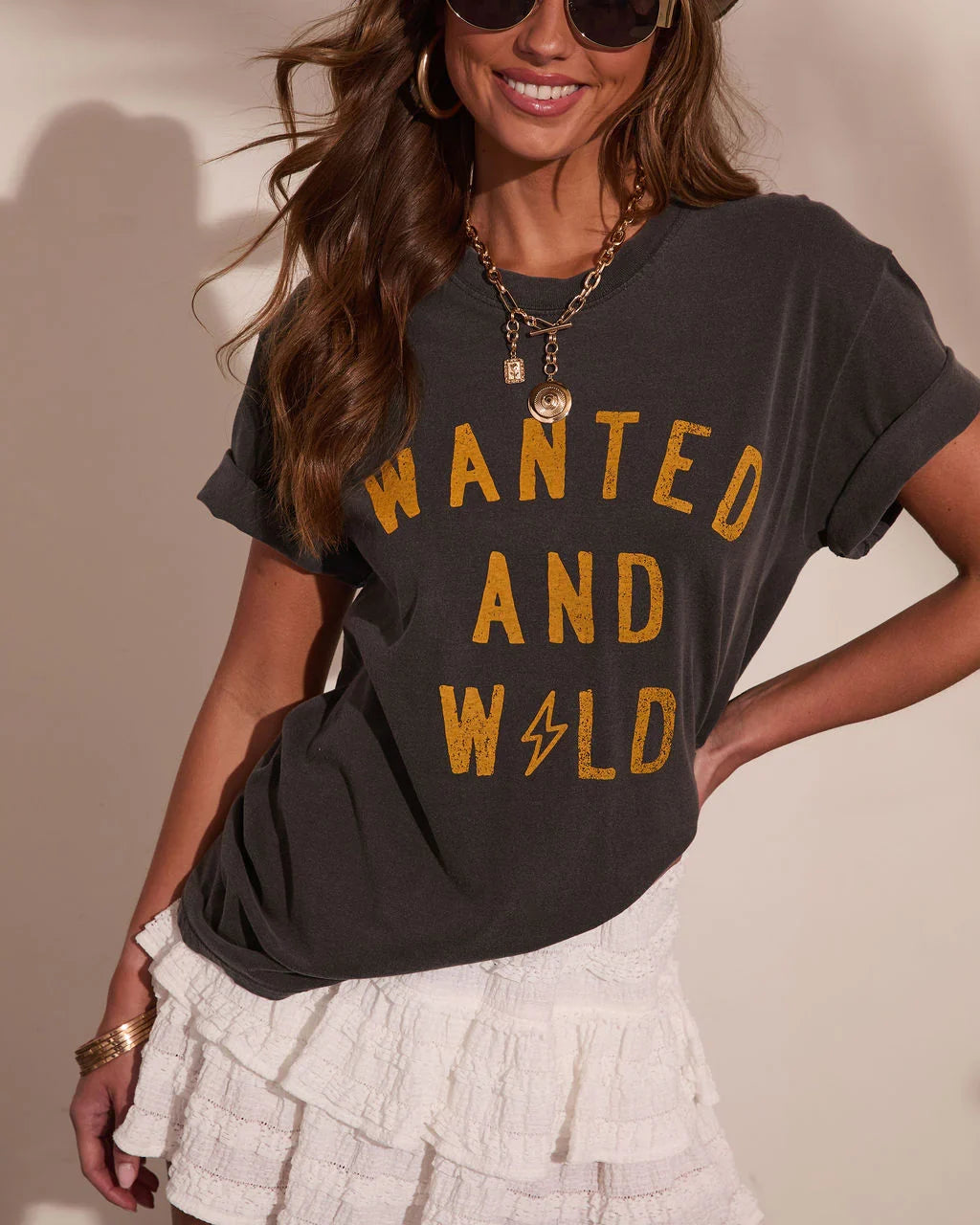 Wanted And Wild Graphic Short Sleeve Graphic Tee
