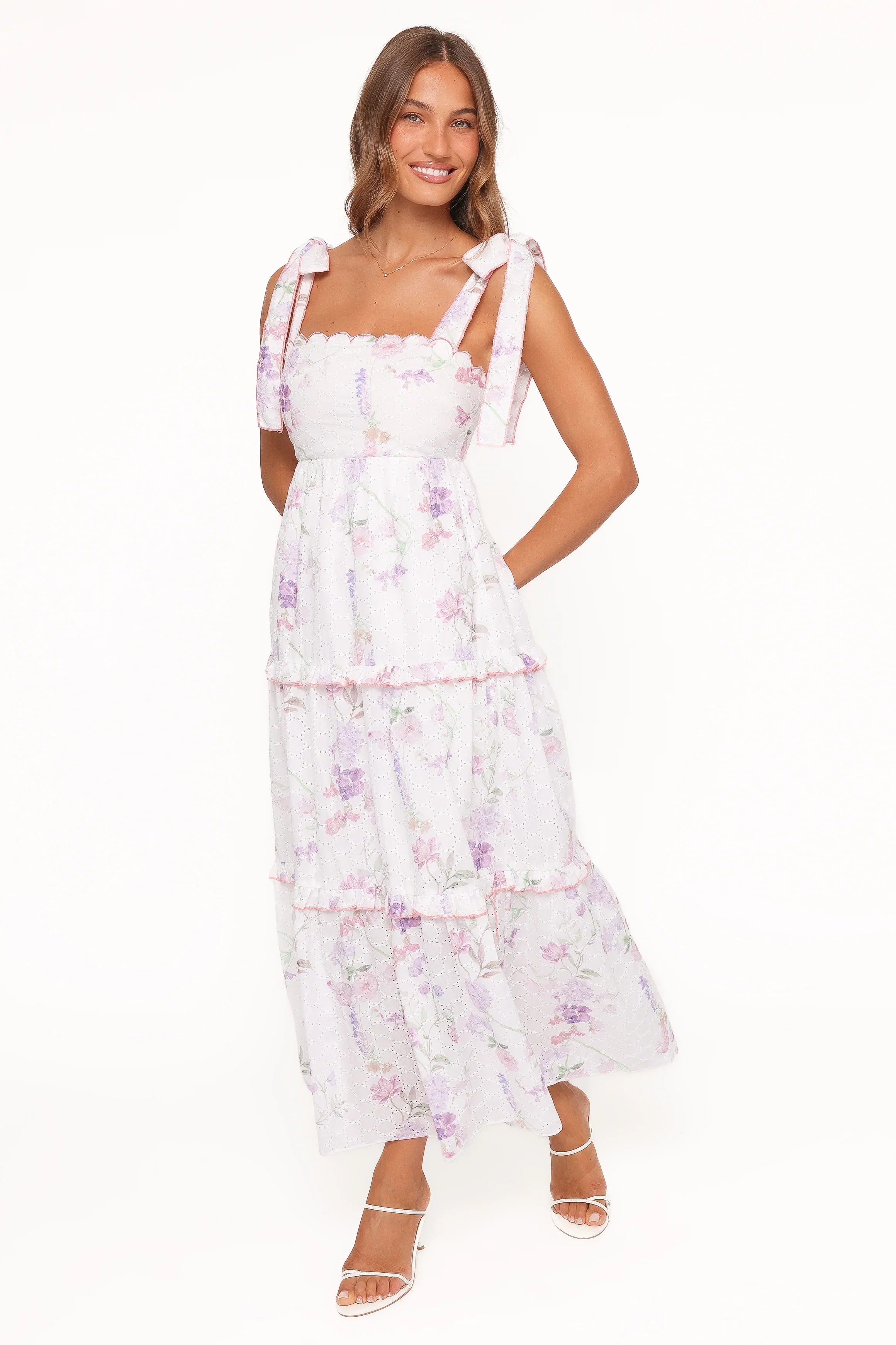 Aurelia Maxi Dress Purple Floral