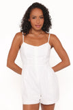 Reesa Romper White Embroidery