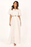 Merletto Cut Out Maxi Dress White