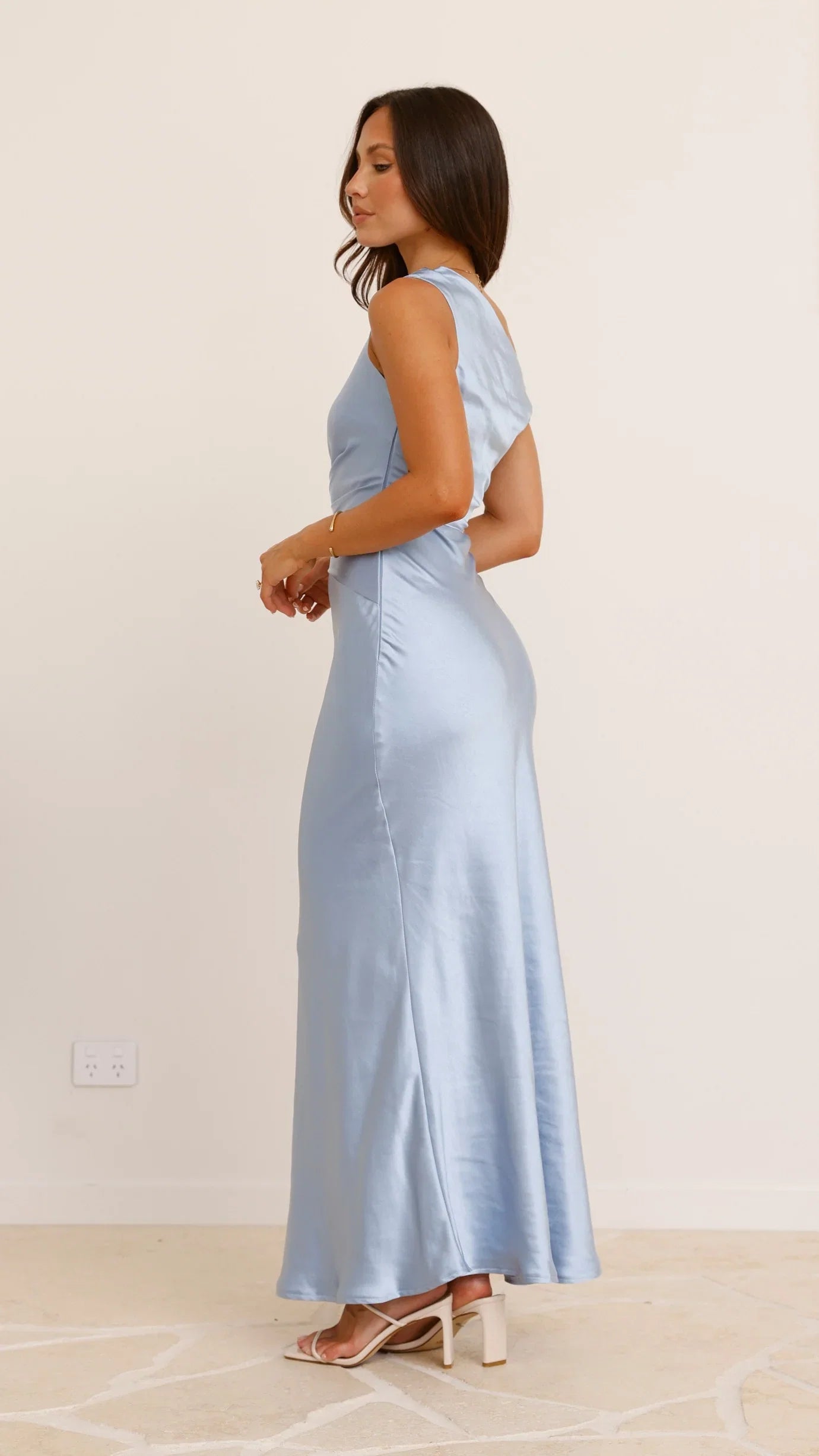 Auria Off Shoulder Maxi Dress Blue