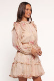 Phaedra Long Sleeve Mini Dress Soft Rose