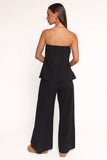 Charlie Strapless Pant Set Black