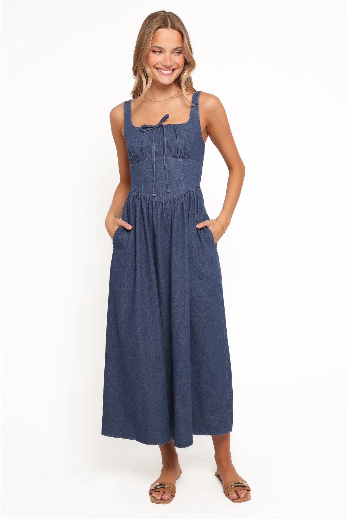 Kinslee Midi Dress Denim