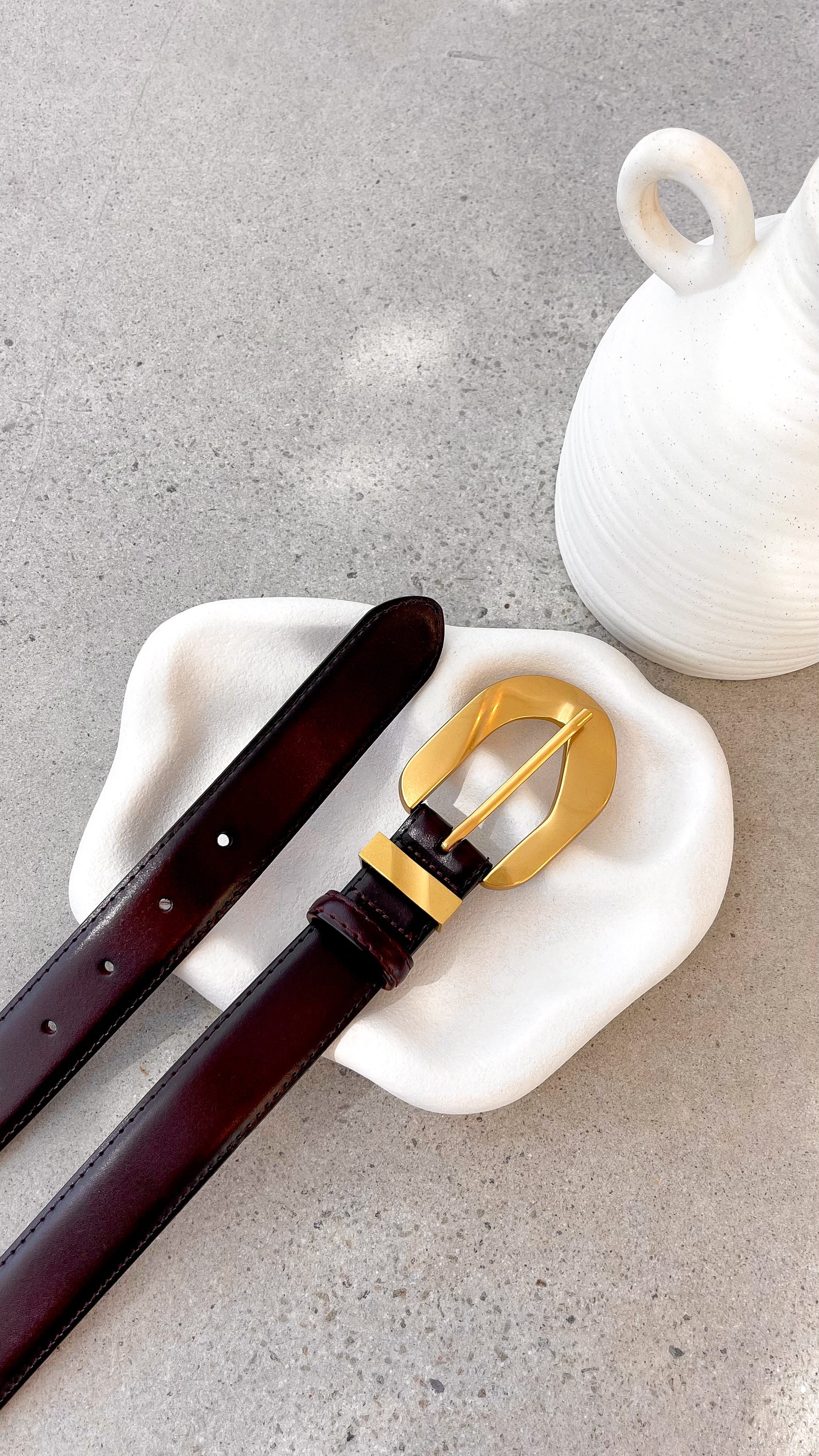 Evelyn Belt Burgundy