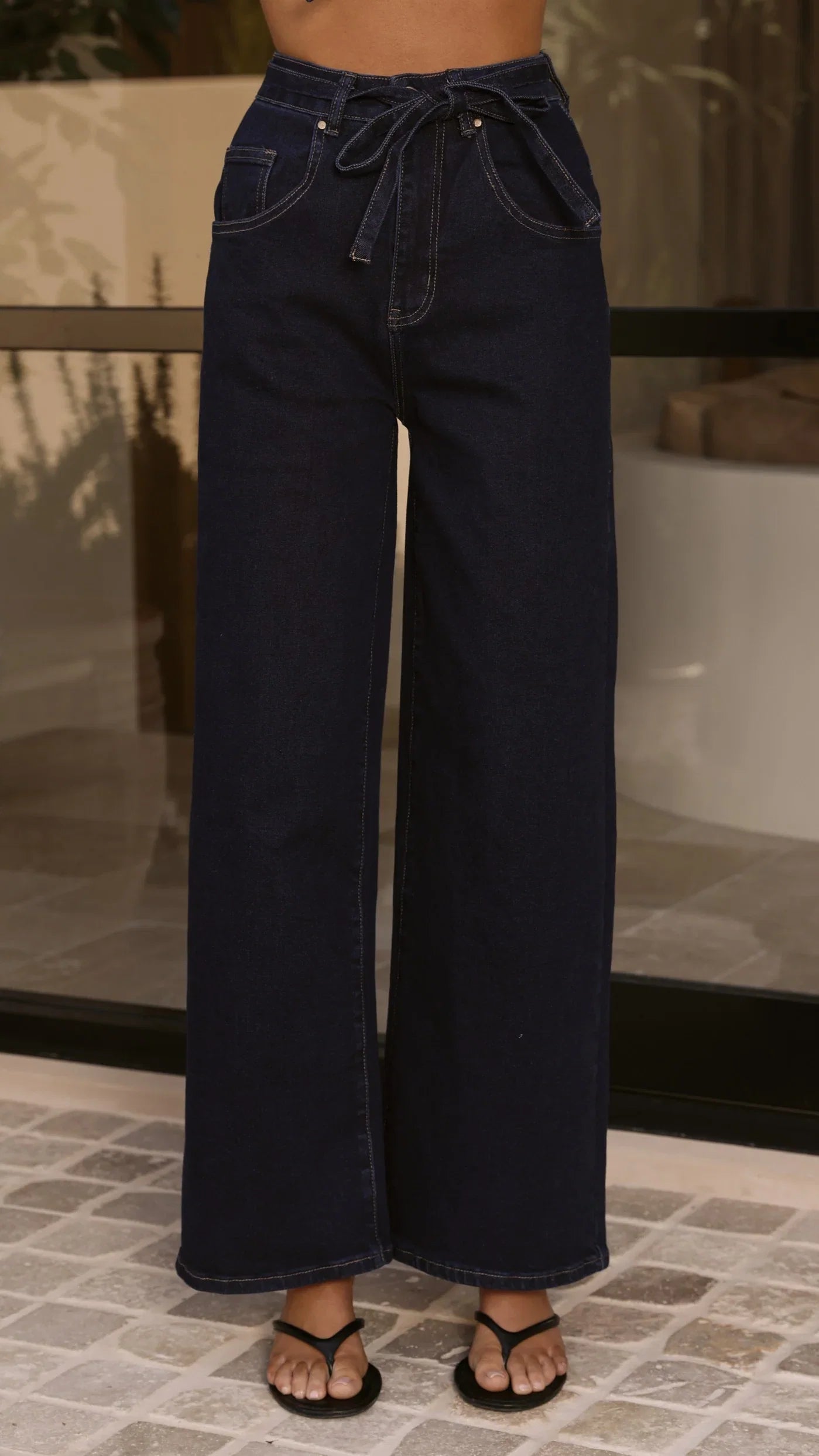 Nyra Wide Leg Jeans Indigo